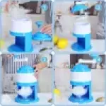 Home Mini Manual Snow Cone Hand Crank Ice Crusher Grinding Machine (BPA-Free, No FDA Certified)