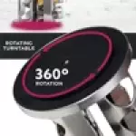 16Pcs Clear Glass Spice Jar Set with 360 Degree Rotating Base Kitchen Condiment Container (BPA Free, No FDA)