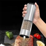 KLT KYMQ-37A-H-BS 2Pcs Rechargeable Electric Pepper Grinder Kitchen Tool (BPA Free, No FDA Certification)