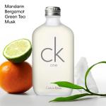 Calvin Klein CK One Eau de Toilette – Citrus Unisex Fragrance – With Notes of Green Tea, Bergamot, Cardamom, Violet & Amber –