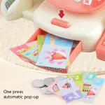 JJT816 Cute Rabbit Cash Registers Pretend Play Set Supermarket Checkout Counter Toys for Children