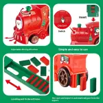 YLF938 Electric Domino Train Set for Kids, Christmas Early Learning Toy with 80Pcs Blocks
