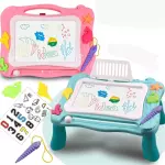 Magnetic Drawing Board Erasable Writing Sketch Board Kids Educational Toys - Blue