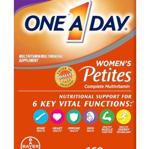 One A Day Women’s Petites Multivitamin,Supplement with Vitamin A, C, D, E and Zinc for Immune Health Support,
