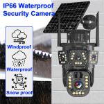 4K 8MP Dual Lens Solar 4G WiFi PTZ Camera 20X Optical Zoom Auto Tracking Humanoid Detection Outdoor CCTV Security Camera