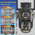 4K 8MP Dual Lens Solar 4G WiFi PTZ Camera 20X Optical Zoom Auto Tracking Humanoid Detection Outdoor CCTV Security Camera