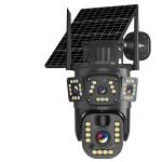4K 8MP Dual Lens Solar 4G WiFi PTZ Camera 20X Optical Zoom Auto Tracking Humanoid Detection Outdoor CCTV Security Camera