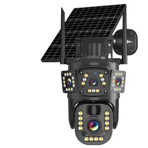 4K 8MP Dual Lens Solar 4G WiFi PTZ Camera 20X Optical Zoom Auto Tracking Humanoid Detection Outdoor CCTV Security Camera