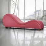 Romantic Chaise Longue Luxury Sex Sofa Bed Chair Romantic Design Sofa With Bed Mode Solid Pattern Velvet Fabric- Dark Pink