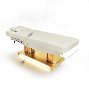 Luxury Beauty Salon Spa Studio Uesd Massage Table Bed Golden Metal Base With Heating Electric Blanket Beauty Massage Table