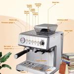Professional Semi Automatic Expresso Coffee Machine Commercial Espresso Coffee Machines Makers Electric Stainless Steel 500 Pcs