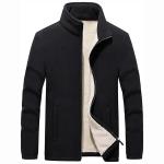 Men's Top-Selling Winter Parka Coat Warm Thick Polar Fleece Full Zip with Stand Collar Casual Jacket