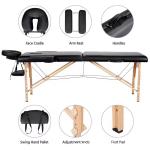 High Quality Factory Wholesale Wooden Foldable Massage Bed and Portable Beauty Massage Table