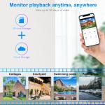 4MP Solar Camera PTZ with Battery Two Way Audio PIR 8000mA Large Battery Solar CCTV Camera