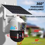 4G 4K2 Lens 2 Way Audio Solar Power Ptz Camera Security Camera CCTV Camera