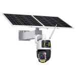 4K Wireless Solar 50X PTZ Long-distance Dual Lens CCTV Security Smart Dome Camera With Laser Light Night Vision POE Optional