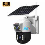4G 4K2 Lens 2 Way Audio Solar Power Ptz Camera Security Camera CCTV Camera