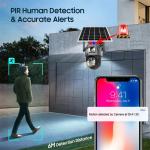 8MP 4K Solar Battery Powered Camera 4G Wifi Ptz Waterproof Outdoor Dual Lens Night Vision Video Cctv Solar Camera System