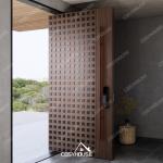 Luxury European Style Flat External Wooden Door Modern Plywood Solid Timber for Villa Front Entry Main Door for Home Exterior