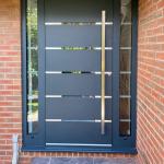 Hall Apartments Villas Custom Modern Entry Door Anti-Theft & Anti-Pry Design Aluminum Alloy with Tempered Glass Entrance Door