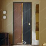 Luxury Apartment Internal Flush Doors Modern Design with groove Flush Doors Interior House Wood Doors for Houses Interior 2024