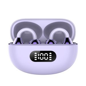 Open-Ear Ear Clip Bluetooth Earbuds Sweatproof Wireless Headphones for Running & Gym