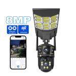 8MP Solar Street Light CCTV Camera 4G Night Vision Waterproof Motion Sensor 4K Wifi Security PTZ Led Lamp Indoor Outdoor Camera