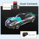 Advanced Dual Lens 2K 4G Car Camera with WiFi GPS Night Vision 4G Dashcam - Max 128G TF Card Supported