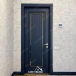 Luxury Apartment Internal Flush Doors Modern Design with groove Flush Doors Interior House Wood Doors for Houses Interior 2024