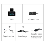 Advanced Dual Lens 2K 4G Car Camera with WiFi GPS Night Vision 4G Dashcam - Max 128G TF Card Supported