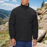 Men's Casual Stand Collar Winter Jacket Outdoor Windproof Polar Fleece Coat with Full Zip Logo on Front Direct Delivery