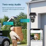 8MP 4K Solar Battery Powered Camera 4G Wifi Ptz Waterproof Outdoor Dual Lens Night Vision Video Cctv Solar Camera System