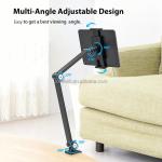 New Upgraded Multi Angle 360 Adjustable Foldable Arm Lazy Stand Metal Desktop Tablet Holder for Desk Bed Clip Bracket Smartphone