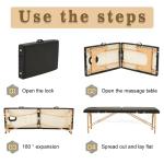 High Quality Factory Wholesale Wooden Foldable Massage Bed and Portable Beauty Massage Table