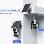 2025 4K High Quality HD Video 4G Solar Camera Waterproof Wireless 4K Dual Lens Low Power PTZ Wifi Solar 4G Camera