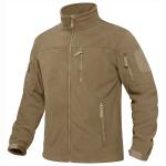 Men's Casual Stand Collar Winter Jacket Outdoor Windproof Polar Fleece Coat with Full Zip Logo on Front Direct Delivery
