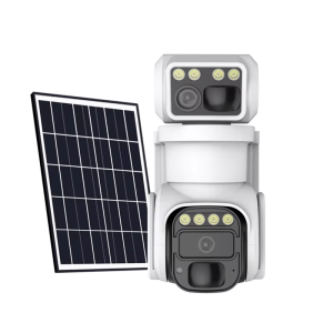 8MP 4G Solar Panel Low Power HD Wireless PTZ Camera 4K Dual Lens Outdoor Security 4G Sim Card Solar CCTV Camera