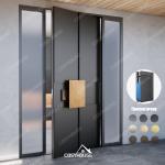 China Top Supplier Custom Luxury Pivot Security Exterior Doors Modern Aluminum Metal Front Entry Door for House