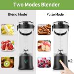 Ultra-Quiet Smart Portable Blender and Mini Juicer 6 Blades USB-C 4000mAh Smoothie Maker with Ice Crushing