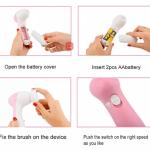 Handheld Waterproof Face Skin Cleanser Massager Beauty Device Silicone Pore Mini Face Cleansing Brush