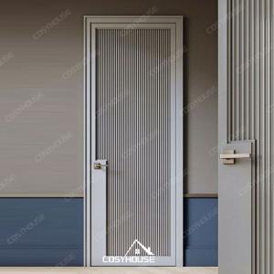 Luxury Apartment Internal Flush Doors Modern Design with groove Flush Doors Interior House Wood Doors for Houses Interior 2024