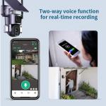 High-Precision Solar CCTV Camera with 4G Sim Card 4K Dual Lens 10X Optical Zoom PTZ Wireless Auto Tracking 100% Outdoor Usage