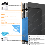 China Top Supplier Custom Luxury Pivot Security Exterior Doors Modern Aluminum Metal Front Entry Door for House