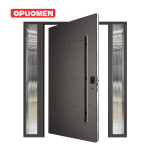 Elegant Aluminum Structure Inside Armored Security Door Entry Doors Modern Aluminum Security Door