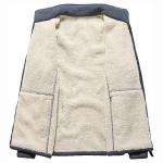 Men's Top-Selling Winter Parka Coat Warm Thick Polar Fleece Full Zip with Stand Collar Casual Jacket