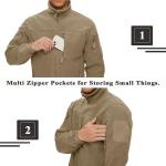 Men's Casual Stand Collar Winter Jacket Outdoor Windproof Polar Fleece Coat with Full Zip Logo on Front Direct Delivery