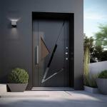 Cast Aluminum Blast Door With Anti-Theft Function Chinese Design Style Polymer Waterproof Security Front Door for Outdoor Entry