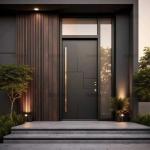 Cast Aluminum Blast Door With Anti-Theft Function Chinese Design Style Polymer Waterproof Security Front Door for Outdoor Entry