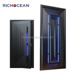 Luxury Villa Main Black Cast Aluminum Security Front Entry Door External Entrance Metal Swing Armored Doors