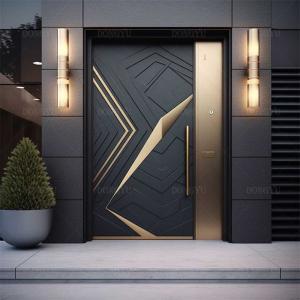 Cast Aluminum Blast Door With Anti-Theft Function Chinese Design Style Polymer Waterproof Security Front Door for Outdoor Entry